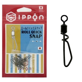 IPPON Roll Quick Snap, S Size, 8 Pieces - L Size, 8 Pieces, Made in Japan, Swivel, Rigging, Fishing, Rigging (M Size, 8 Pieces, 35 LB, 35 kg))