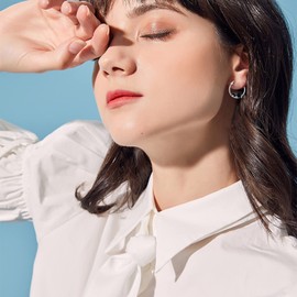 Fox/Frog/Pig Earrings 925 Sterling Silver Origami Fox/Frog/Pig Hoop Earrings Gifts for Women Daughter, Silver, No Gemstone