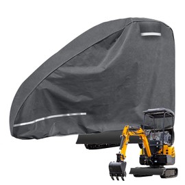 Kistrba Car Cover Mini Excavator 800-1600kg, Compatible with Kubota/John Deere/Bobcat/Takeuchi/Yanmar/JCB/Cat/Case, 420D Oxford Waterproof Full Cover Sun Frost Protection