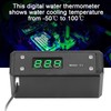 Water Cooling Digital Thermometer G1/4 Black Panel Red Blue Green