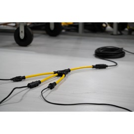 Southwire Extension Cord Splitter - Heavy Duty 12/3 Gauge Power Adapter with Durable Molded Plugs - Converts One Plug into Three Outlets - 15 Amp Rating - 125V - 2 Feet