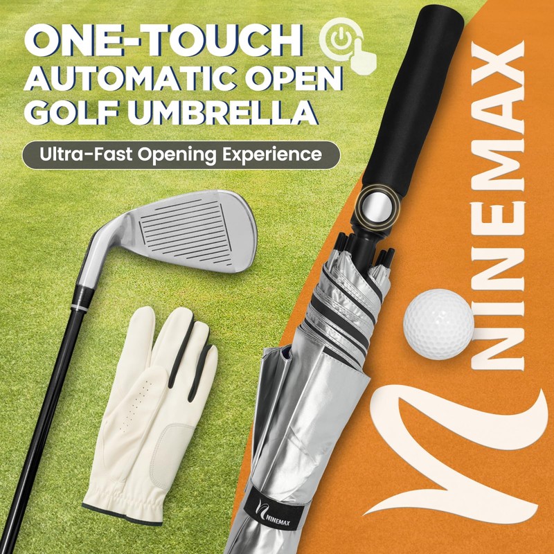 NINEMAX UV Potection Golf Umbrella, 54 Inch UV Umbrellas for