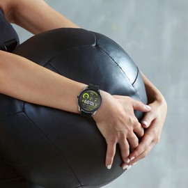 kwmobile Cover Comaptible with Ticwatch Pro 5 Covers - 2x Tempered Glass with Plastic Frame - Transparent/Black