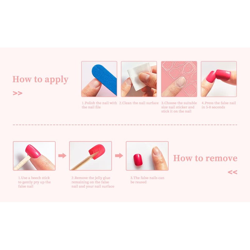 Medium Square Fake Nails Purple Press on False Nails Artificial