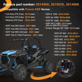 Driveshaft Carrier Bearing Kit Compatible with Polaris RZR S/S4/XP/900/1000 Heavy Duty Carrier Bearing, Replace 3514900, 3515075, 3514806 Black