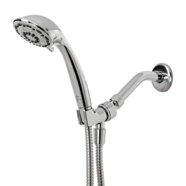 Aqua Vista 3.5-in. Polished Handheld Shower Head with 3 Spray Settings 8333511, Hand Held Shower Head with Long Hose Works as Spa Shower Head and Massage Shower Head, High Pressure Shower Head