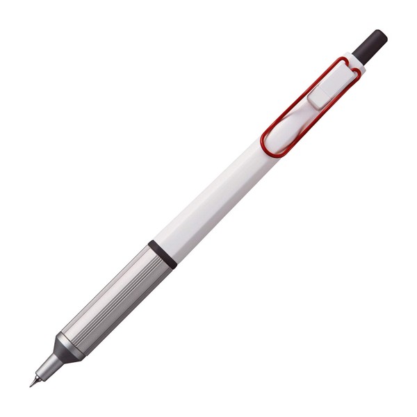 Uni Jetstream EDGE 0.28mm Oil-based Ballpoint Pen, White Red Body (SXN100328W.15), Black