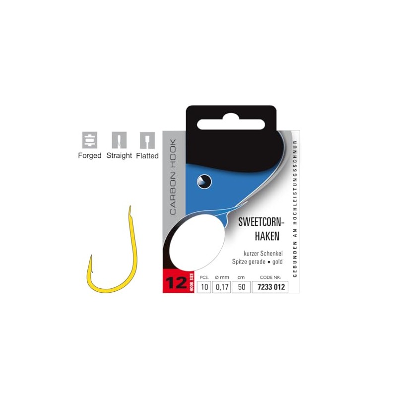 Set of 2 packs of tied corn hooks carp by