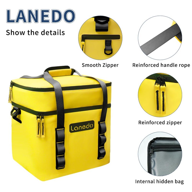 Lanedo Lunch Soft Cooler 20 Can, Soft Carrying Handle Insulated