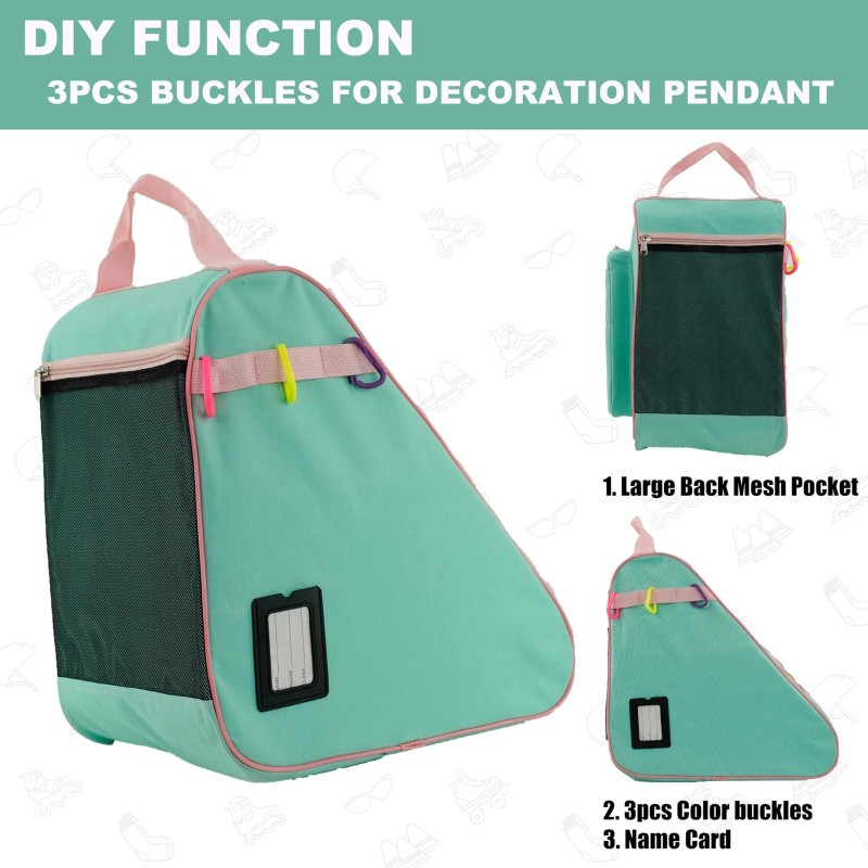 HEXIFUL Skate Bag for Ice, Inline, Roller & Quad Skates