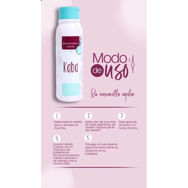 Kit Crecimiento Kaba Shampoo Cebolla + Biomascarilla Capilar