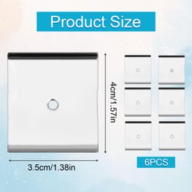 Gosknor 6pcs Metal Adhesive Strips for Magnetic Under Cabinet Lights, Metal Stickers for Magnets Under Cabinet Lights Magnetic Sticky Metal Adhesive Plate for Magnetic LED Lights