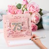 HOMANGA 75th Birthday Card, 3D Pop Up 75th Birthday Card