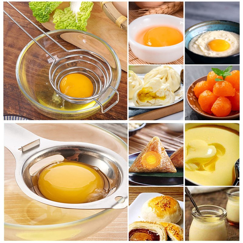 Amfrpar Pack of 2 Egg Separators, Egg Yolk Separator, Stainless