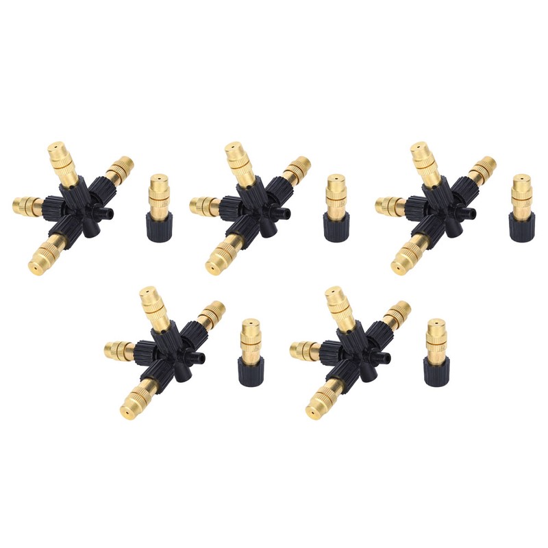 5Pcs G1/2 DN15 Copper Adjustable Misting Sprayer Nozzle Garden Irrigation
