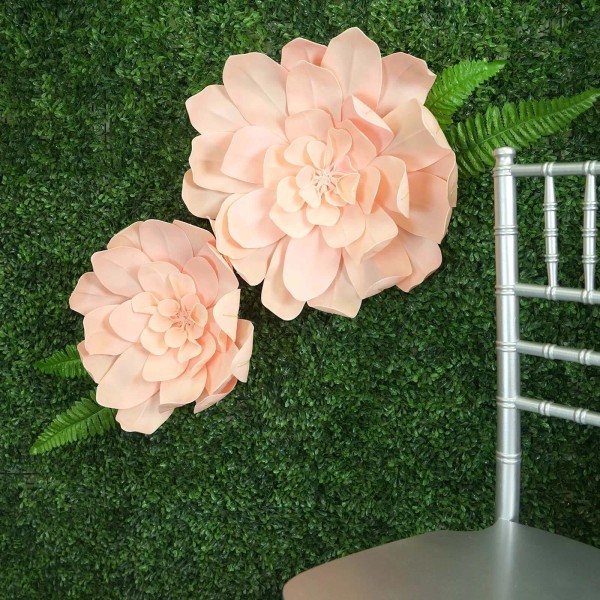 CraftsnFavors 2 pcs 24" Blush Artificial Daisy Flowers for Wall