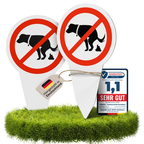 VANEJA® - XXL plug-in sign set of 2 "Hier kein