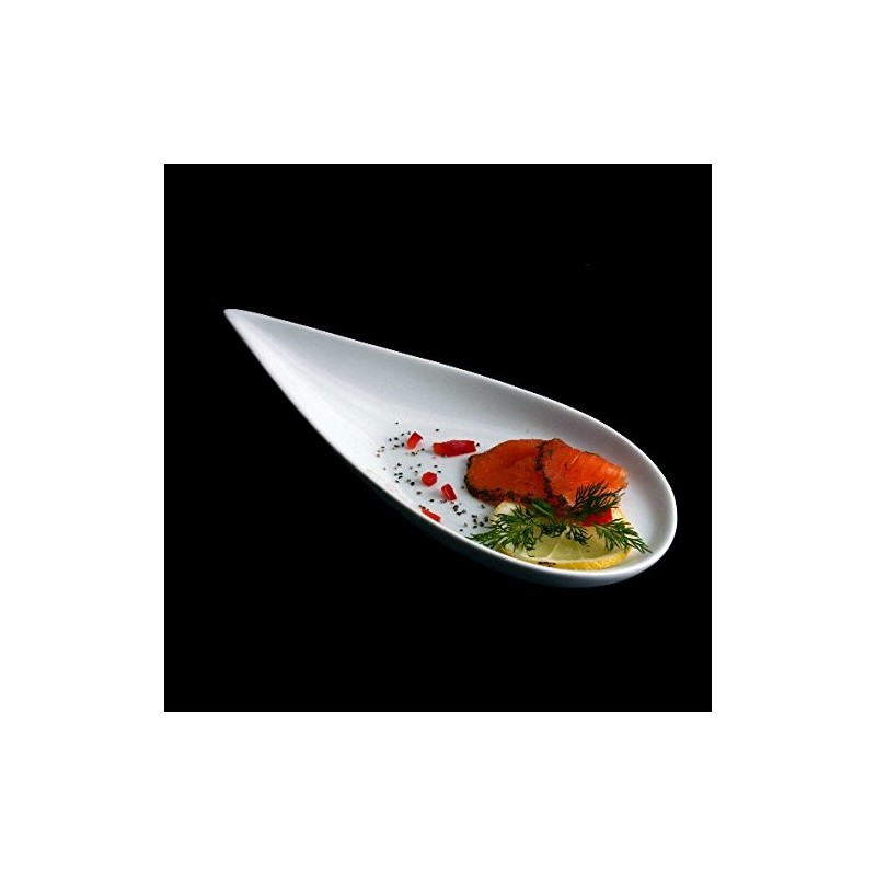 Holst Porzellan TD 018 Teardrop Flat Plate White 18.5 x