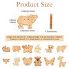 KitBeads 120Pcs 12 Styles Cute Animal Wood Buttons Rabbit Butterfly
