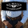 R.G. BULLCO - 1-1/2" Full Grain Leather Belt with Floral
