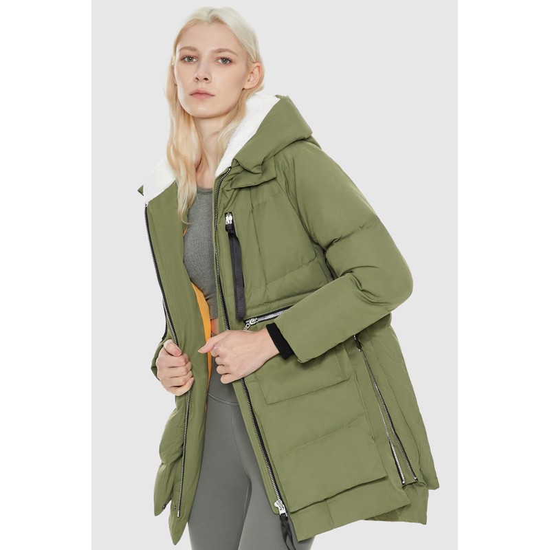 Orolay Women's Thickened Down Jacket Green 2XL