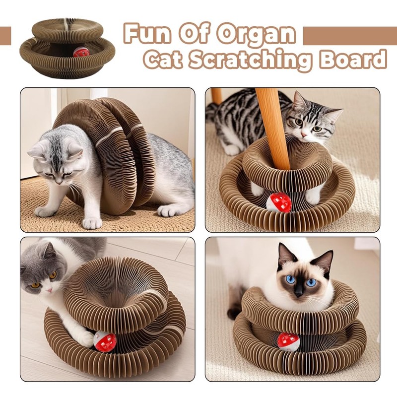 Cat kurlz,Cat Scratching Board Toy with a Ball,Magic Organ Cat