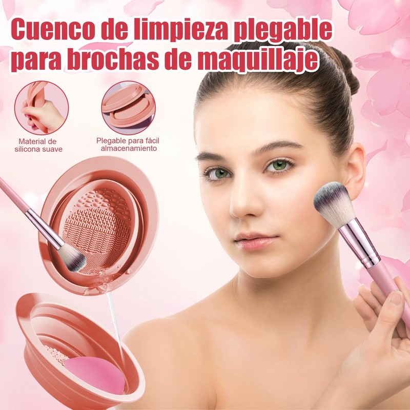 Set de Brochas de Maquillaje, 51 Piezas con Cerdas Sintéticas