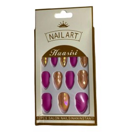Atila Uñas Postizas Press On Adheribles 12 Tips Mate Y Brillo