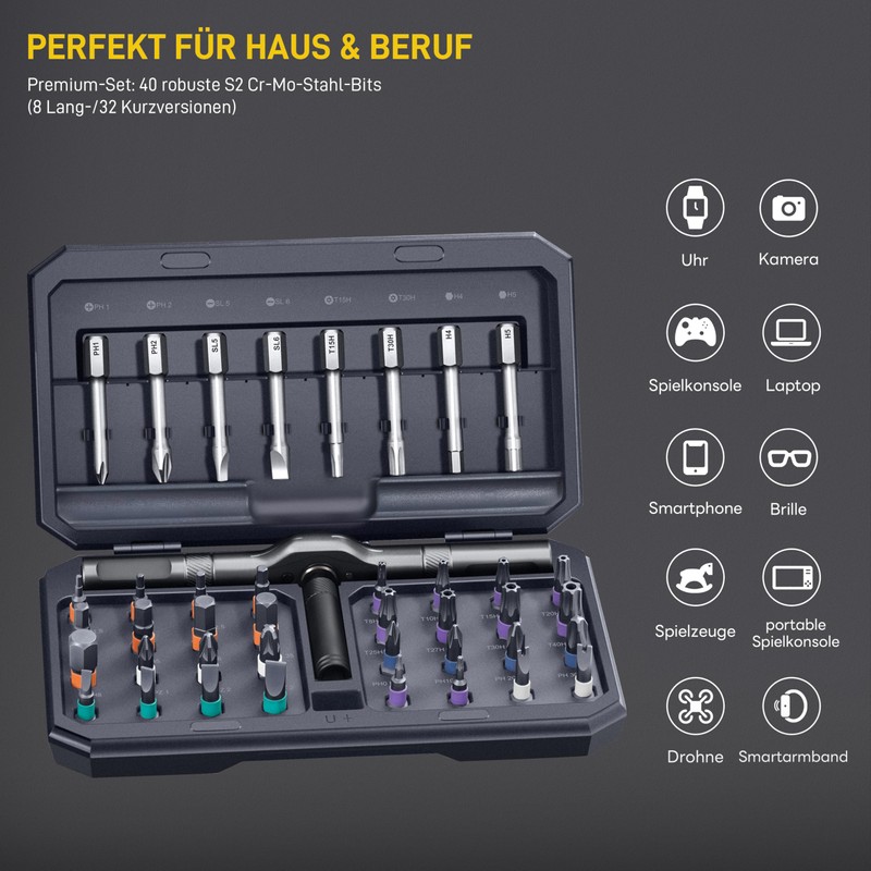 42 in 1 Screwdriver Set with Magnet, DIY Ratchet Screwdriver
