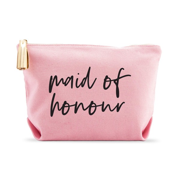 Weddingstar Large Personalized Canvas Makeup Bag - Maid of Honour