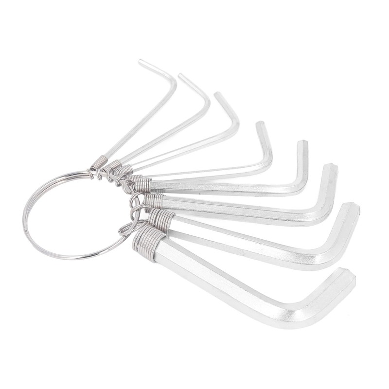 8 Piece Hex Key Set, L-shaped Metric Wrench, Portable Hex