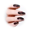 WUMZIRA Pack of 24 Red Black Nails Press On Almond