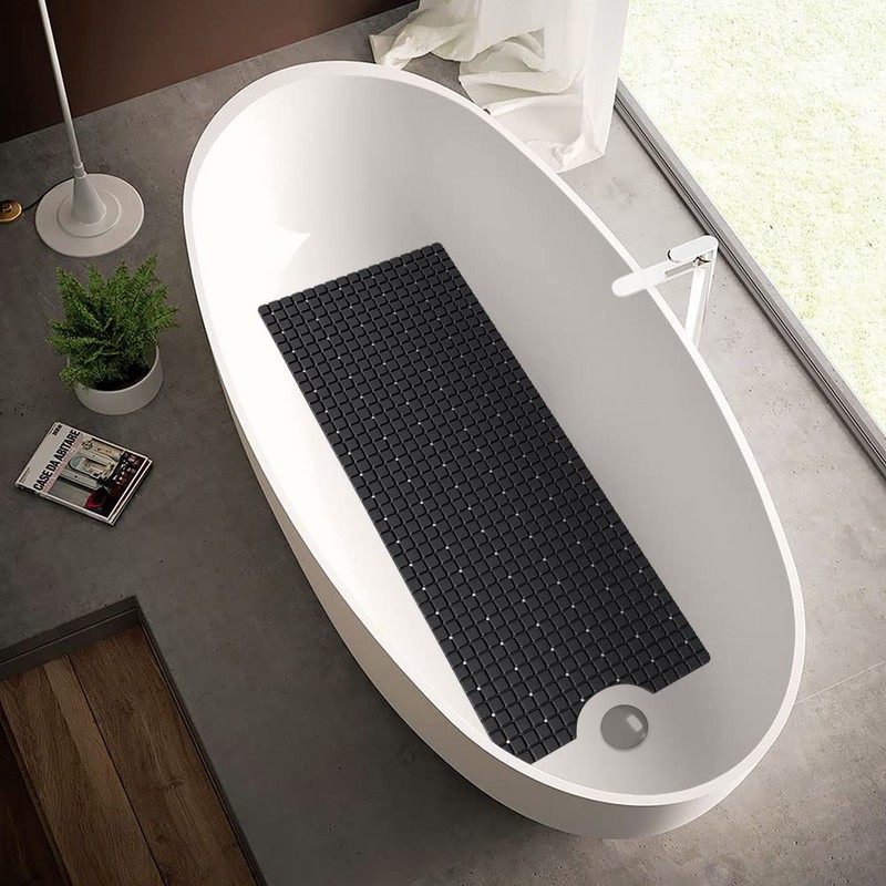 DEXI Bathtub Mat Non Slip, Extra Long 39x16, Suction Cups,