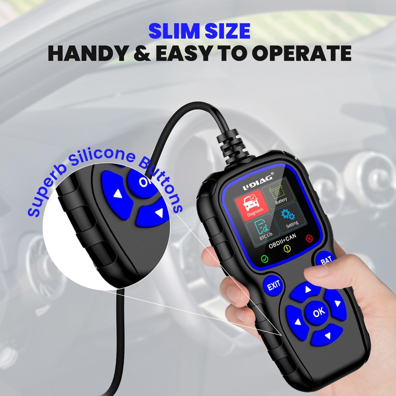 UDIAG CR720 OBD2 Scanner Battery Tester 2 In 1, OBD2