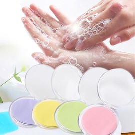 Portable Hand Soap, Disposable, 50 Sheets, Purple (Includes Case) / 휴대용 손비누 일회용 50매 케이스 포함 퍼플