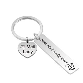 Mail Lady Gift Postal Worker Keychain Best Mail Lady Ever Mail Carrier Keychain Mail Deliverer Gift Post Service Worker Gift Thank You Gift