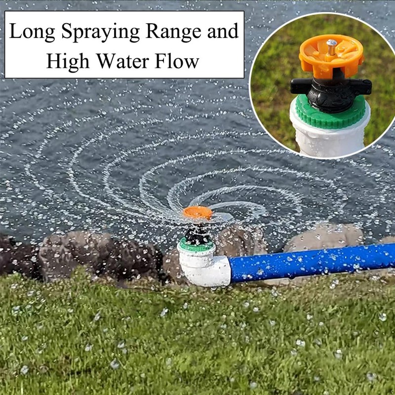 SEIWEI 10Pcs Automatic Rotating Sprinkler Heads, 1/2 Inch Rotating Micro