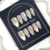 Luxury Press on Nails Medium Almond Handmade 3D Unique Reusable