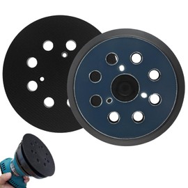 MIYUANGKJ 2 Pack 125mm 5-Inch Replacement Sander Base, 8 Hole Hook and Loop Replacement Sander Pad, Backing Pad for Compatible with Makita Random Orbit Sander for Makita BO5031 BO5010 BO5030K BO5041