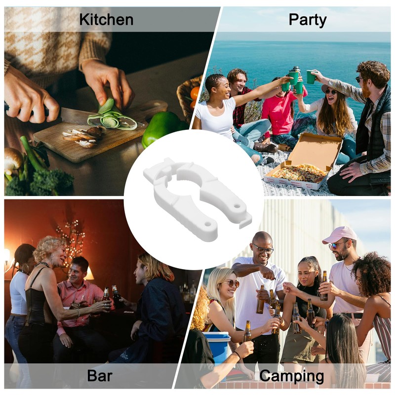 sourcing map 3pcs Bottle Can Opener for Weak Hands, Plastic