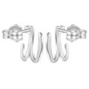 ENGSWA Women's Earrings Letter A-Z with Crystal 925 Silver Jewellery