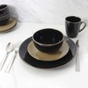 Elama Round Stoneware Grand Collection Dinnerware Dish Set, 16 Piece,