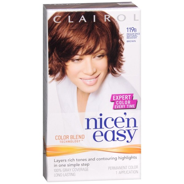 Clairol NiceNEasy,Permanent HairColor,MediumSpice#119B