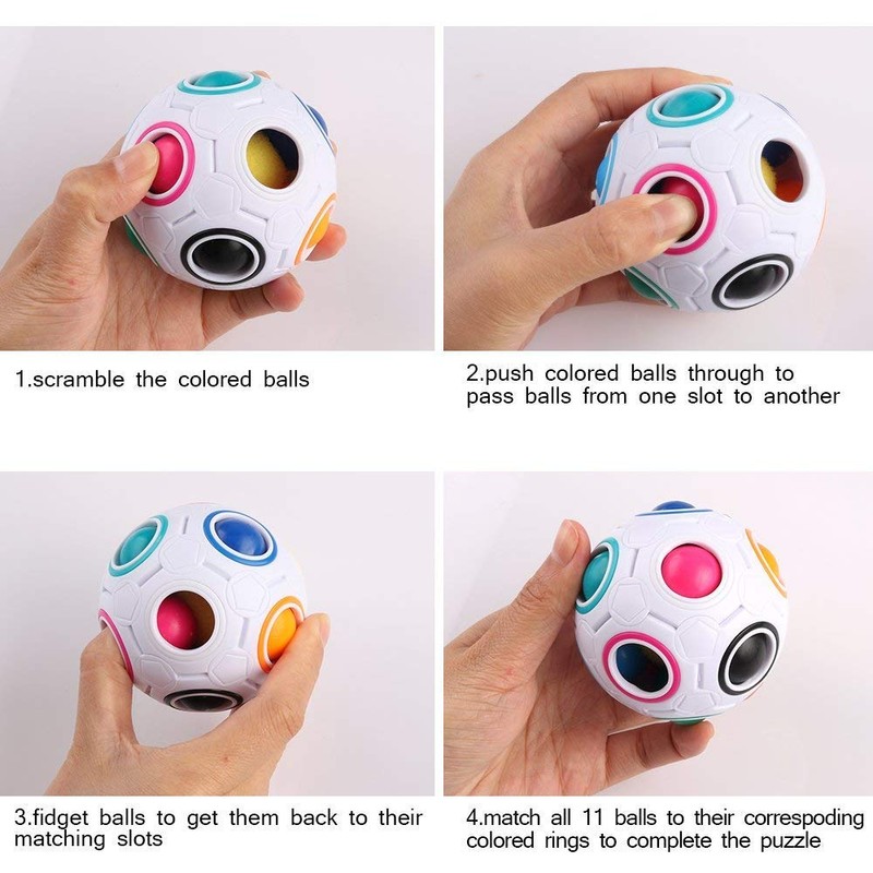 Coogam Magic Rainbow Ball Color Matching 3D Fidget Cube Puzzle