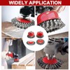 4 Piece Angle Grinder Wire Brush Set, M14 Steel Brush