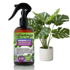 Gardenera Professional Monstera Spray Fertilizer Mist for Home Gardening | 3-1-2 Gentle Blend Mist for Healthy Leaves & Growth | Essential Nutrients for Monstera - 8oz