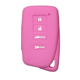 Key Fob Cover for Lexus GS450H: 4 Buttons Remote Case Fit for Lexus ES350 ES300H GS450H GS350 GS300 LX570 NX300H NX200T NX300 RC350 RC300 RC200T RCF RC350 RC300 2013 to 2024 HYQ14FBA 8990478470 Pink