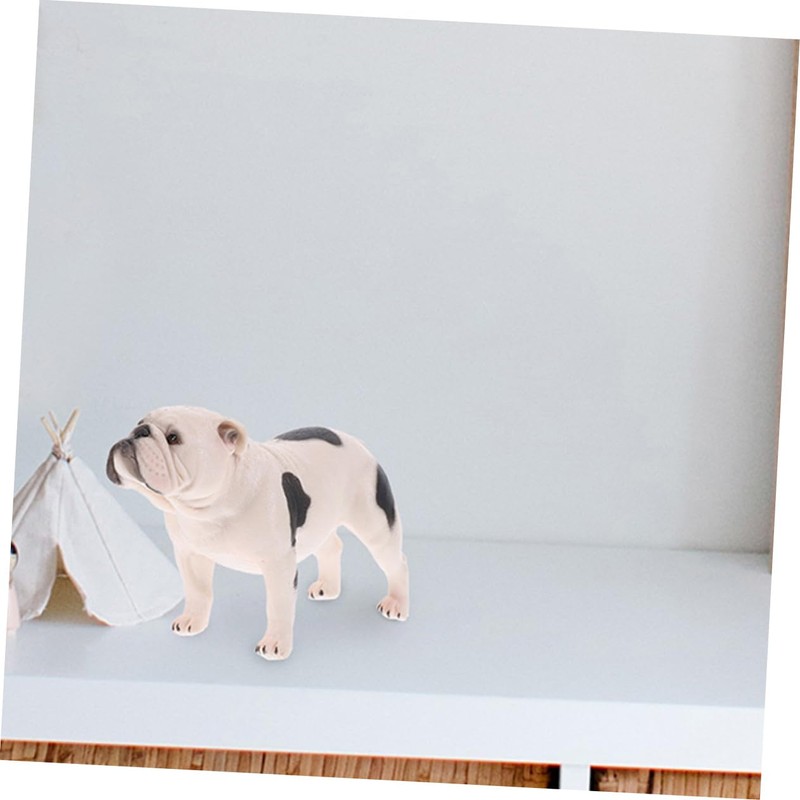 CIYODO 2pcs Realistic Bulldog Figurines Dog Models Dog Figures Adorable