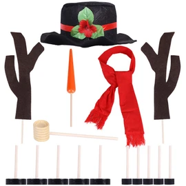 Lansian 16Pcs Christmas Snowman Decorating Making Kit Snow Toys Outdoor Fun Kids for Christmas Winter Holiday Party Decoration Gifts Funny Toys