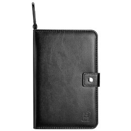 Handy Picks Golf Scorecard Holder n Yardage Book Cover - Divot Repair Tool, Ball Marker, Golf Tees, Scorer, Pencil n Scorecards Included - Gift for Golfers (Black)
